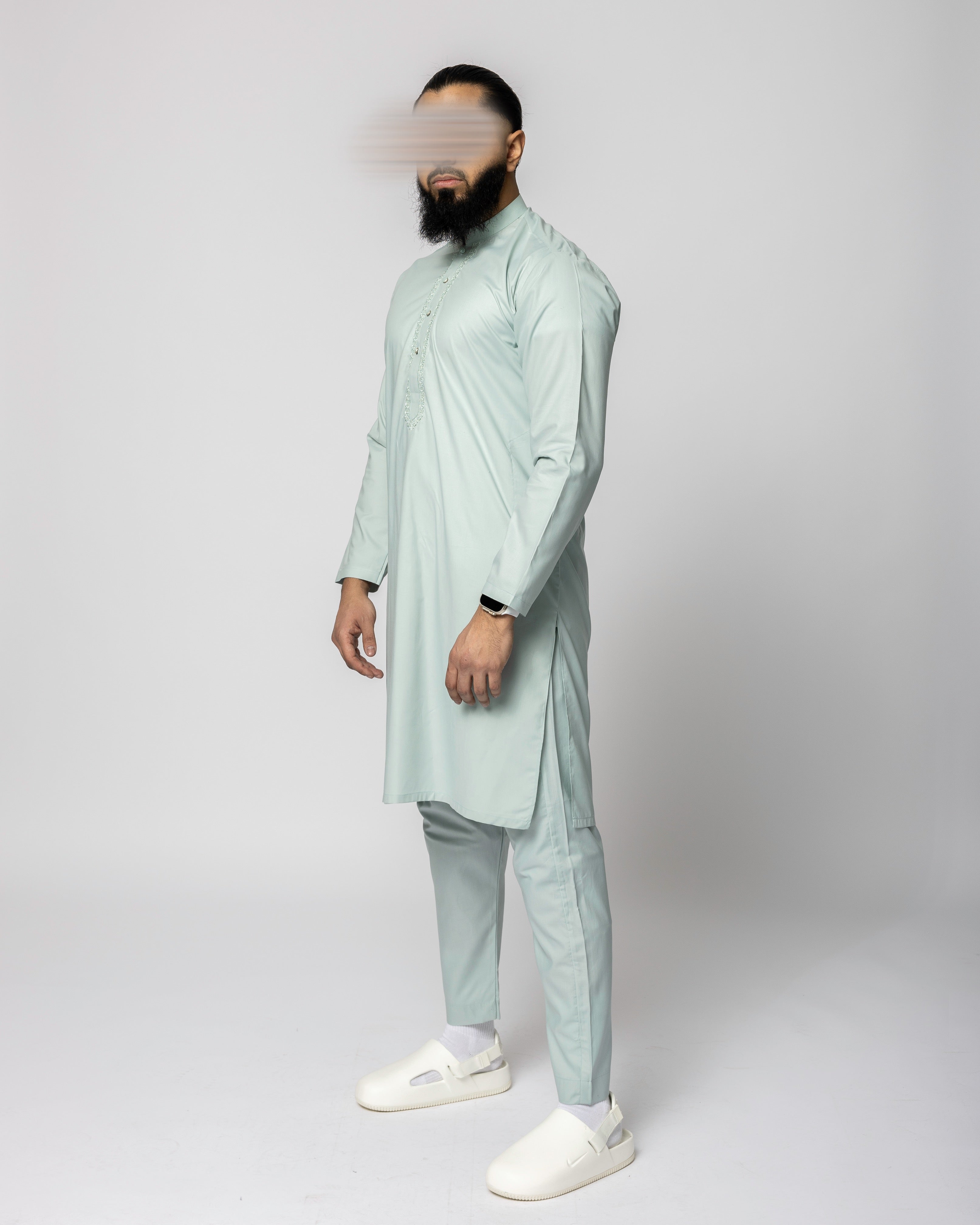 Saroual Qamis Vert d'eau- Tissu Summer