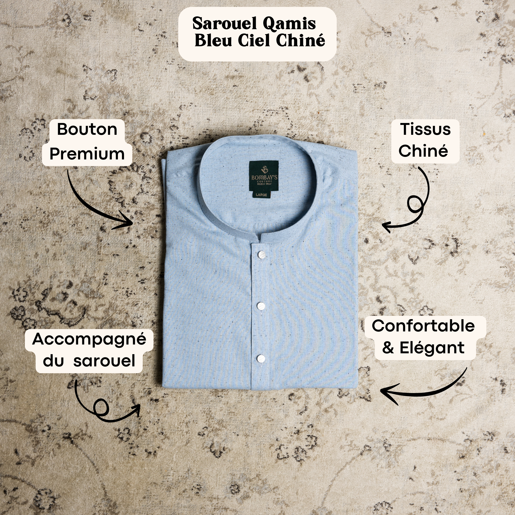 Sarouel Qamis Enfants - CONFORT