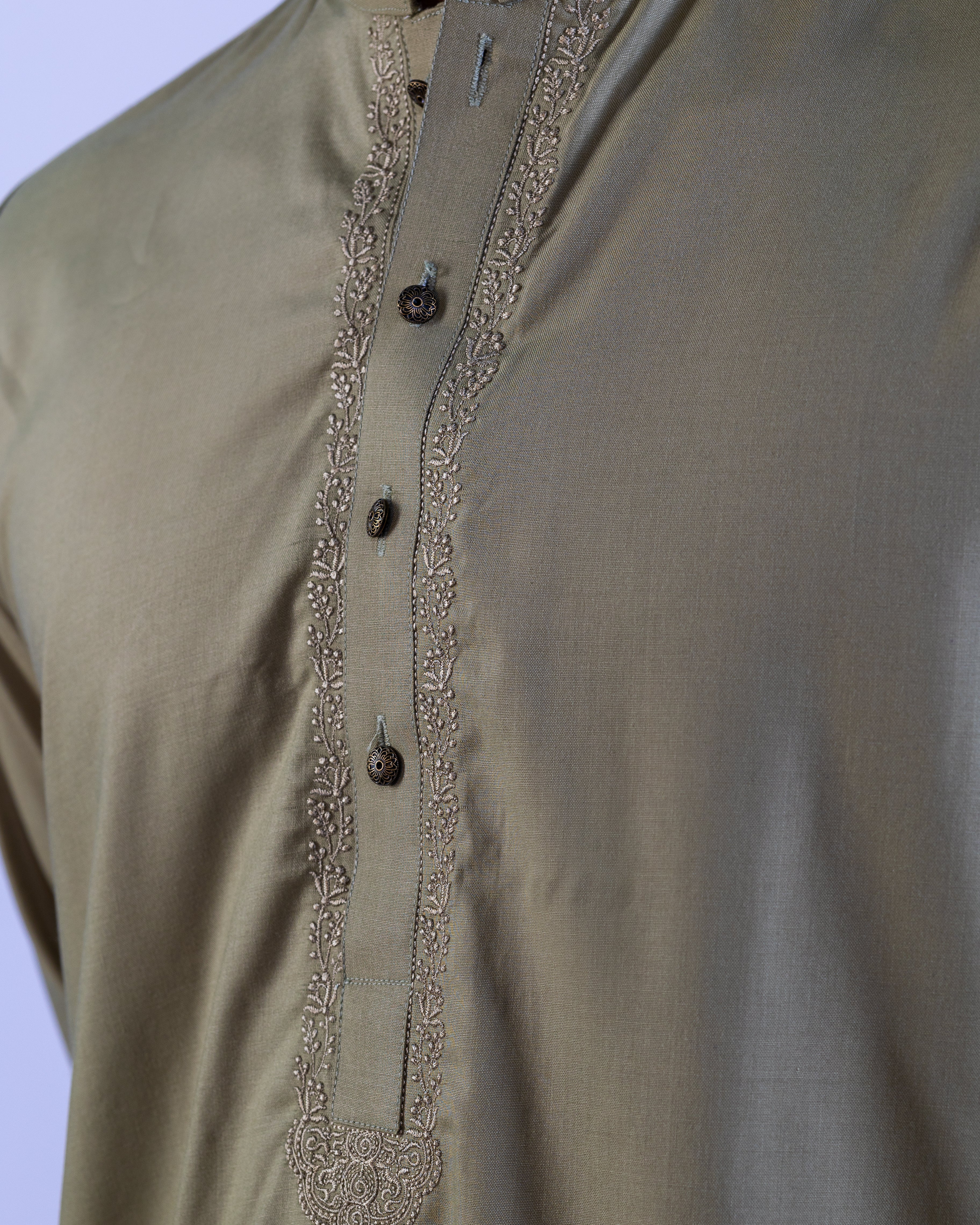 Saroual Qamis Khaki Green