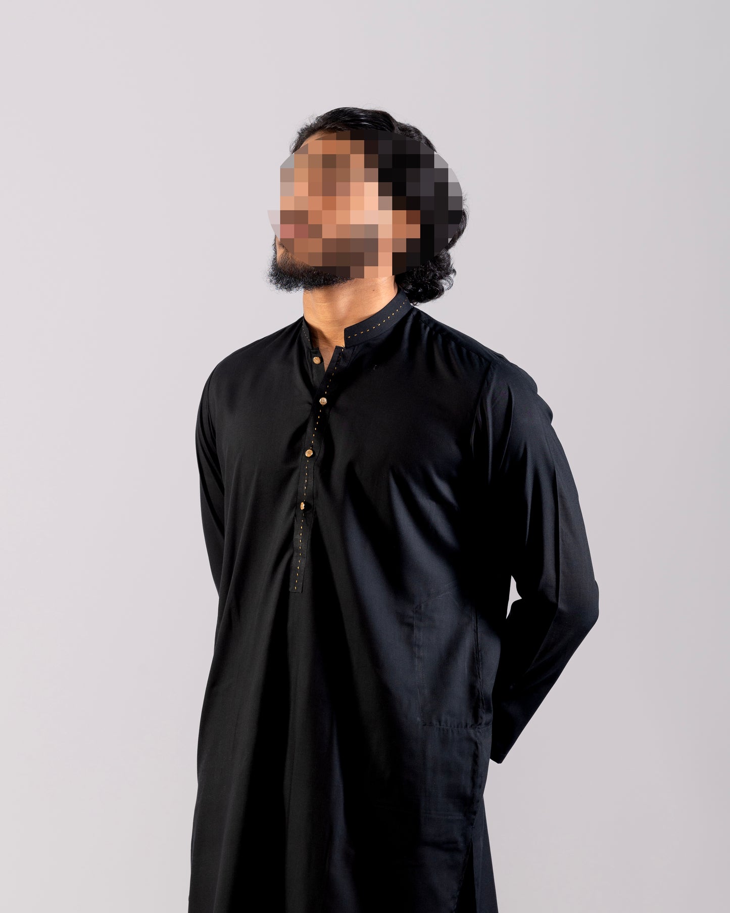 Saroual Qamis Full Black - Enfant