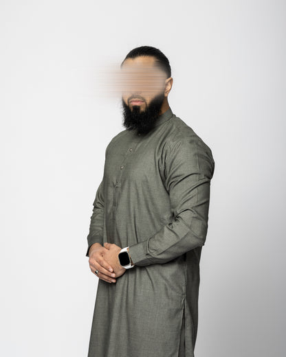 Harem Qamis Gray - Premium Fabric