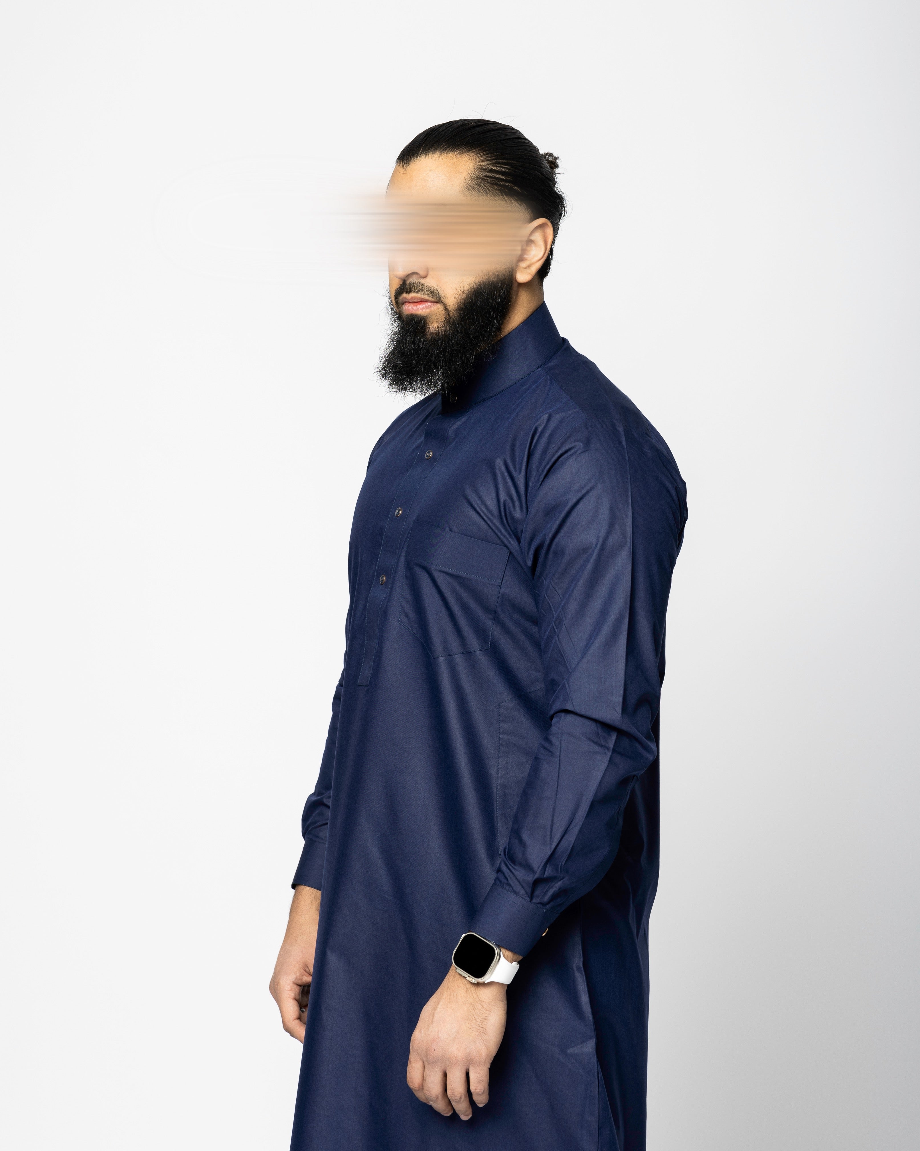 Royal Blue Saudi Qamis - Premium Fabric