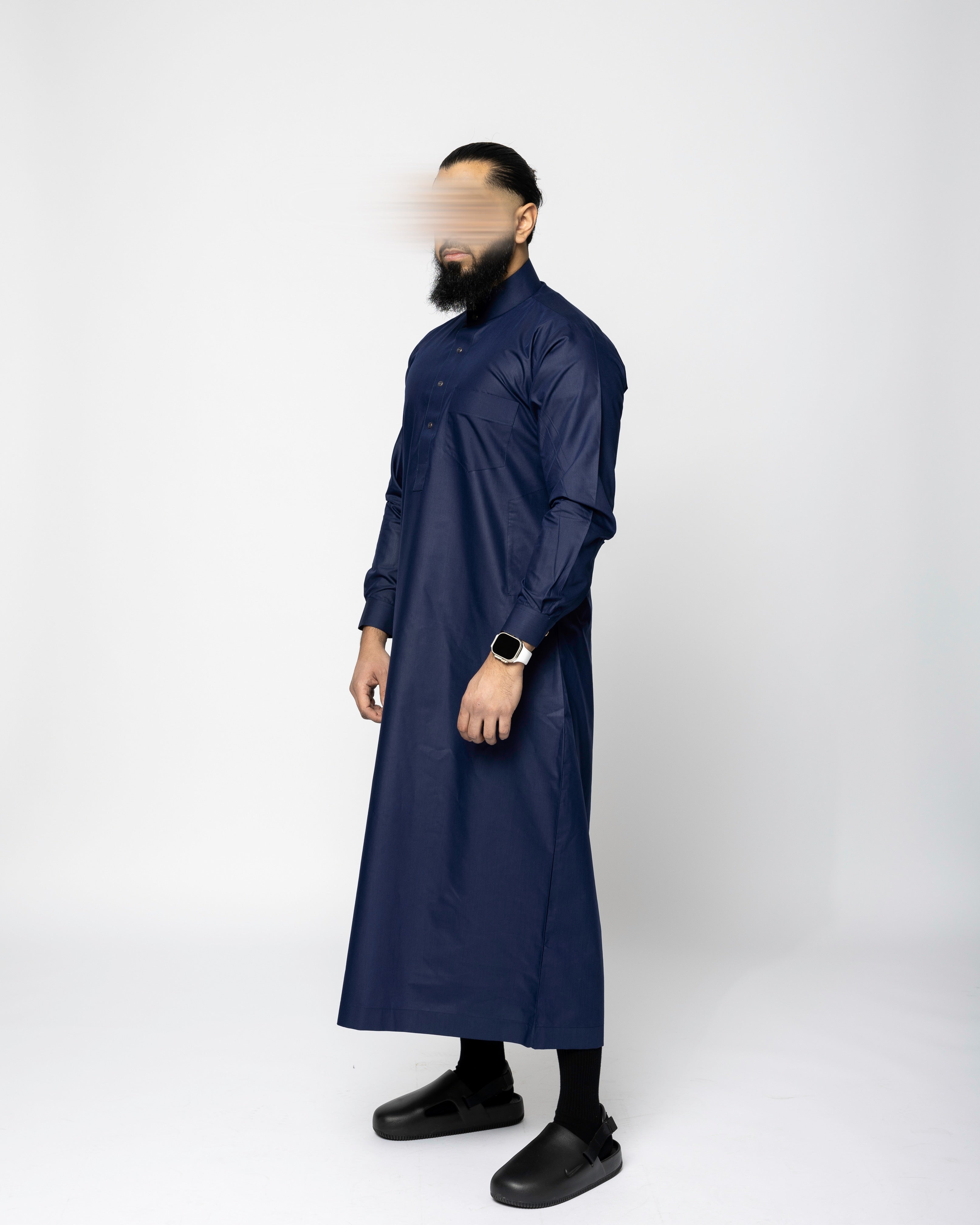 Royal Blue Saudi Qamis - Premium Fabric