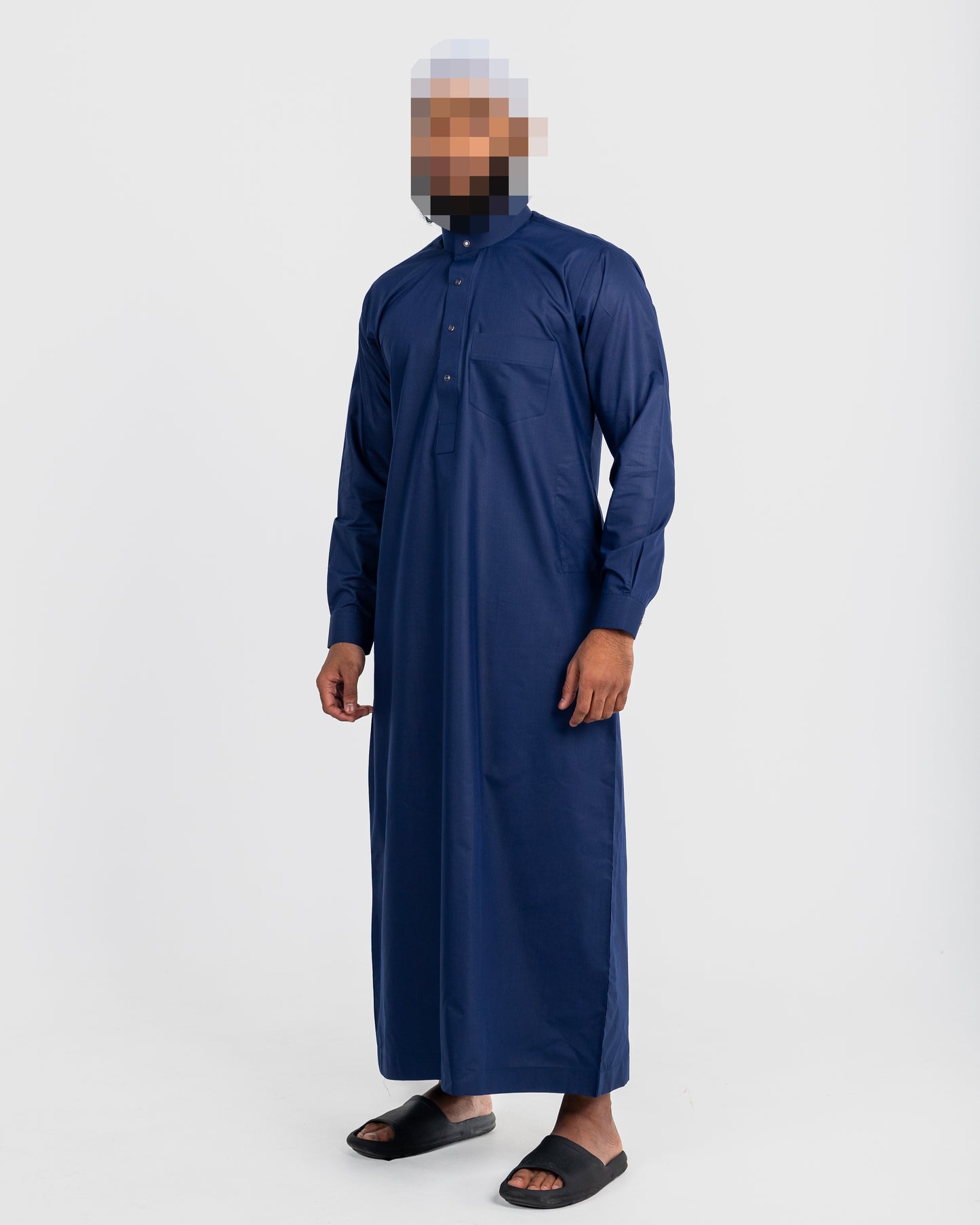 Qamis Saoudien Bleu Roi - Tissu Premium